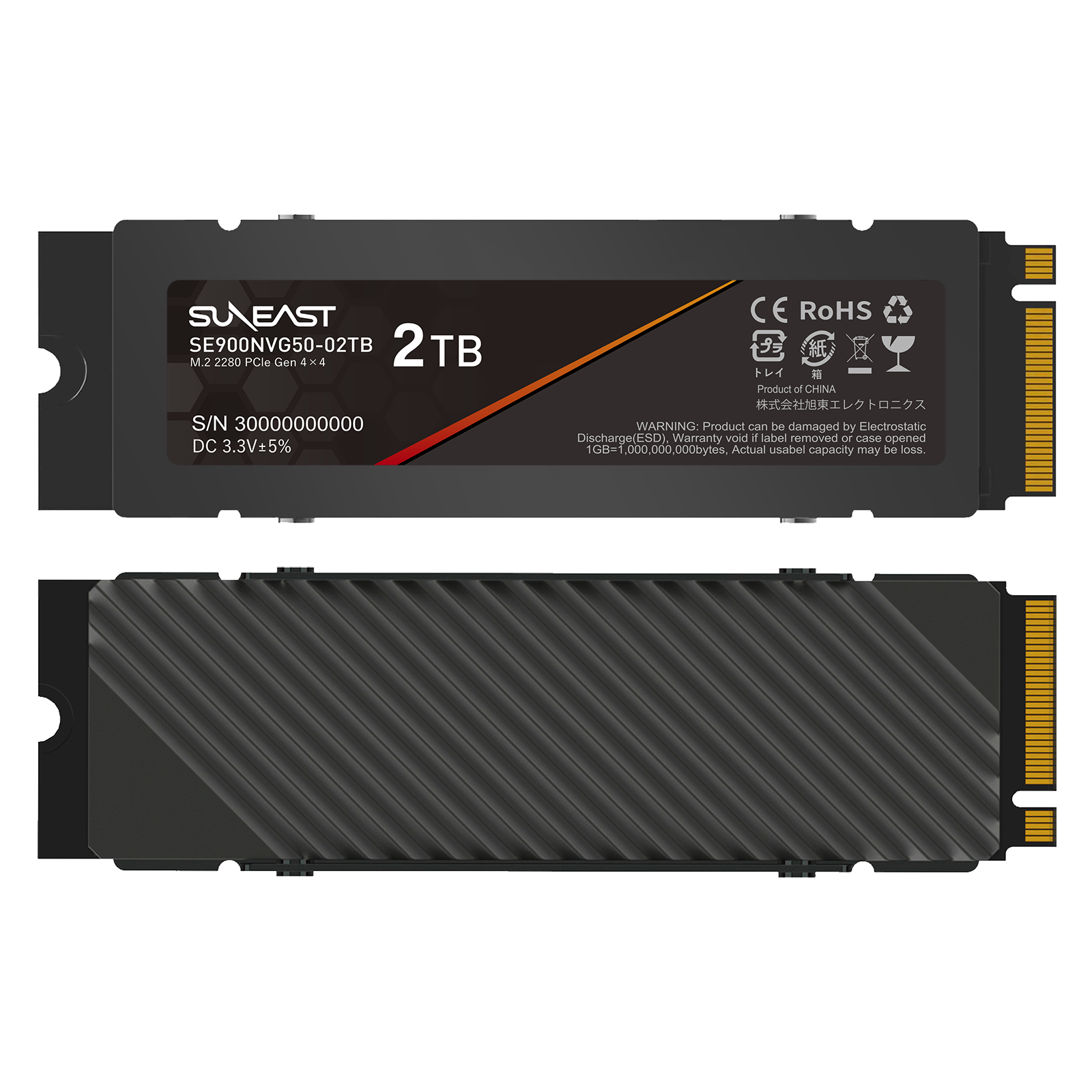 M.2 2280 NVMe SSD Gen 4×4【SE900/50シリーズ】2TB - SUNEAST online store