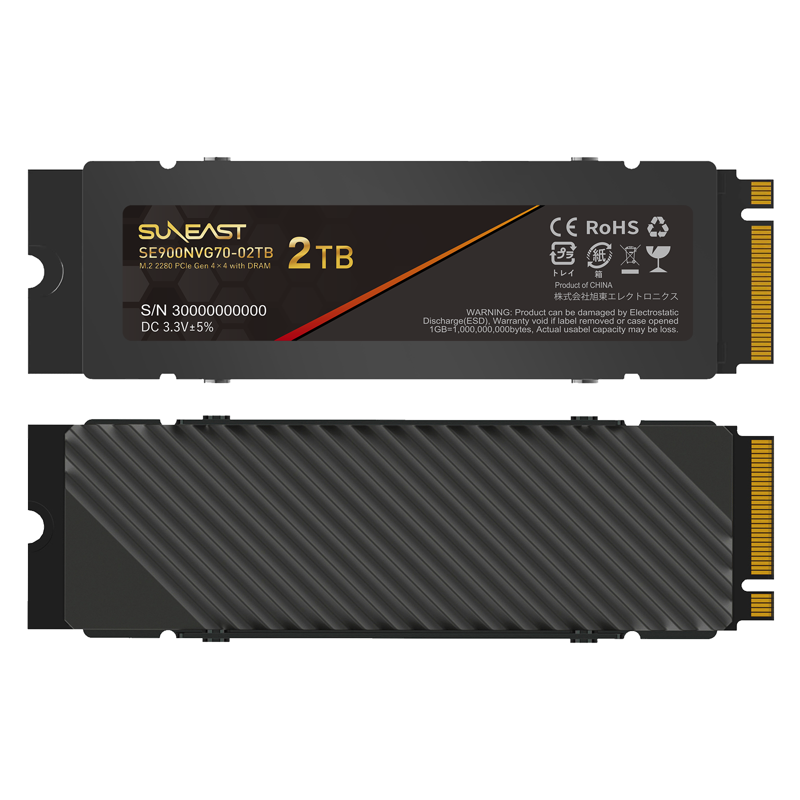 M.2 2280 NVMe SSD Gen 4×4 with DRAM【SE900/70シリーズ】2TB - SUNEAST online store
