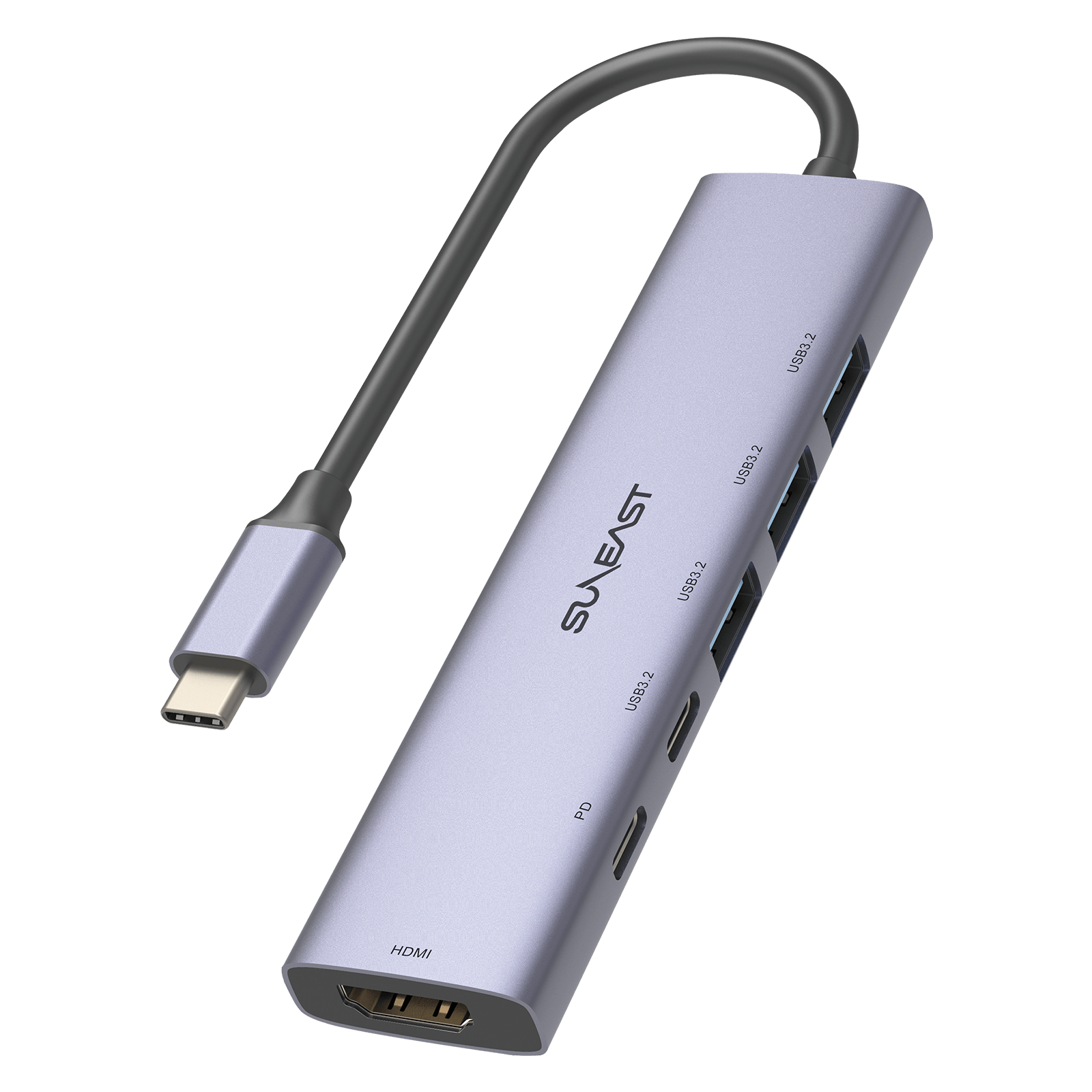 USB Type C Multi Hub 6in1 USB3.2 Gen1