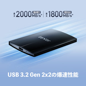 Lexar SL500 外付けSSD 1TB USB3.2 Gen2x2 ポータブルSSD 1TB LSL500X001T-RNBNG