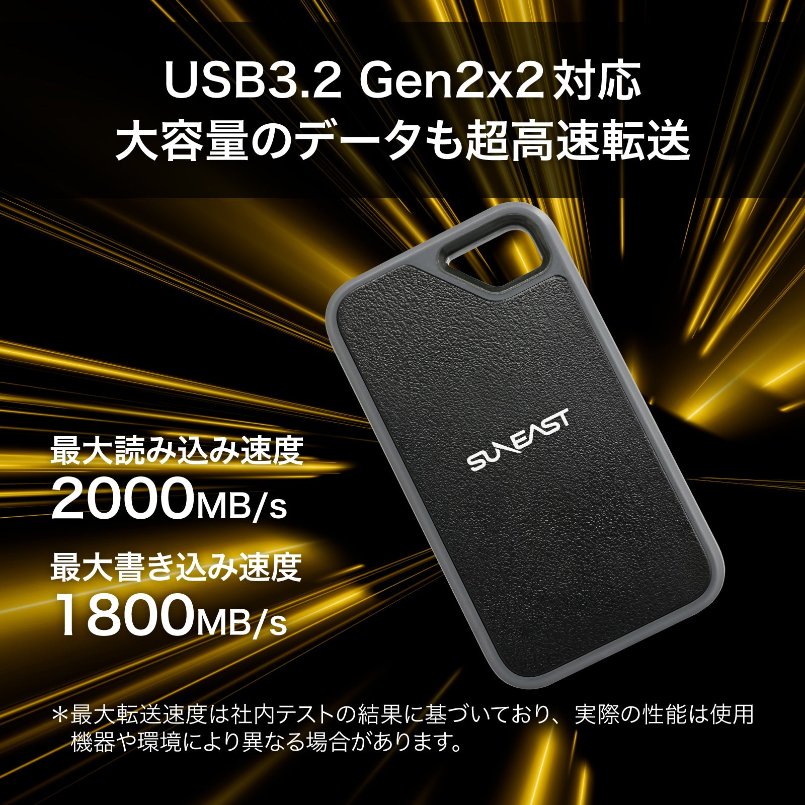 ULTIMATE PRO Portable SSD【GOLD Series】1TB - SUNEAST online store