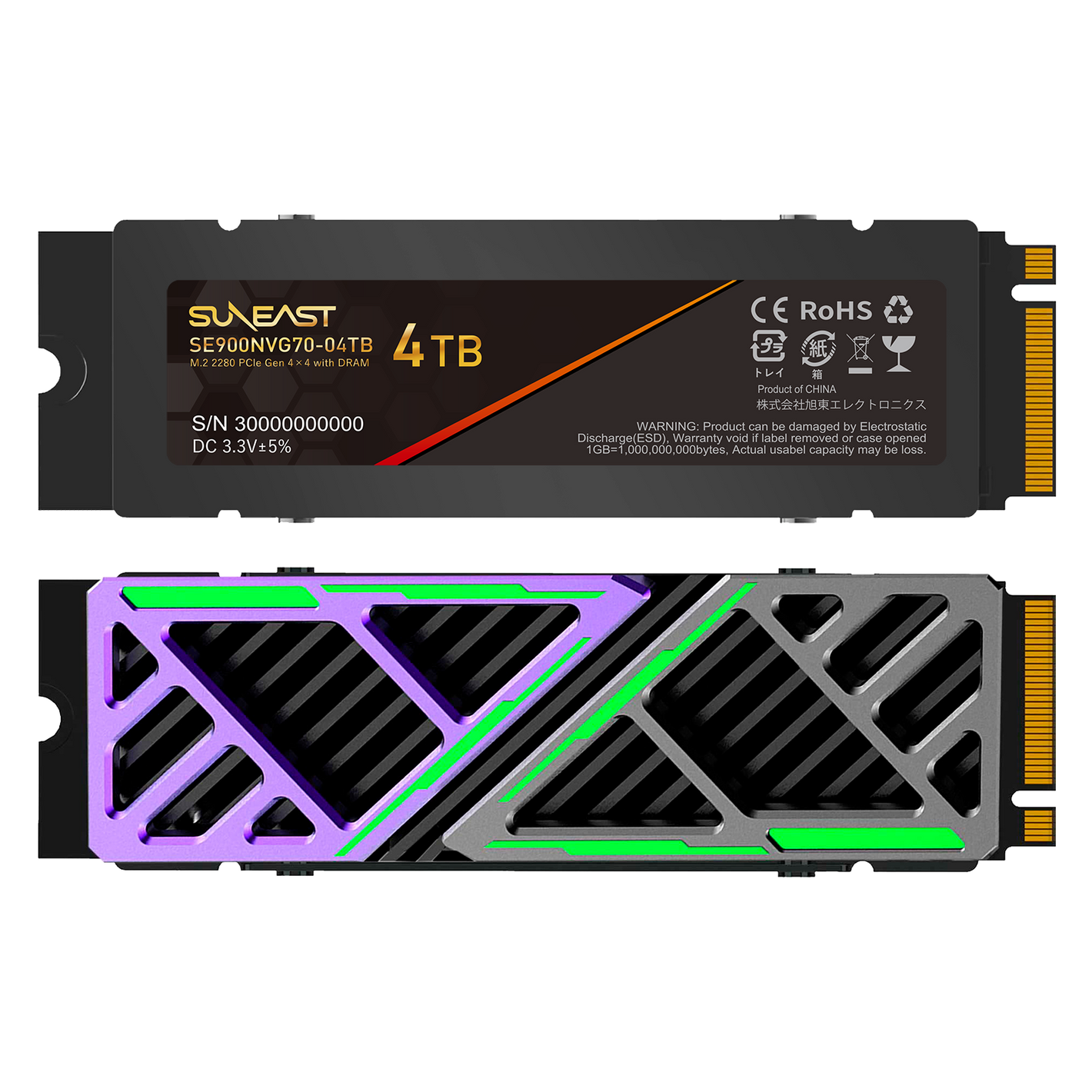 M.2 2280 NVMe SSD Gen 4×4 with DRAM【SE900/70シリーズ】4TB