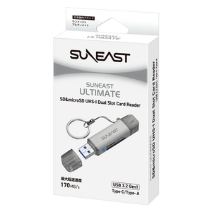 SUNEAST ULTIMATE SD&microSD UHS-I デュアルスロットカードリーダー