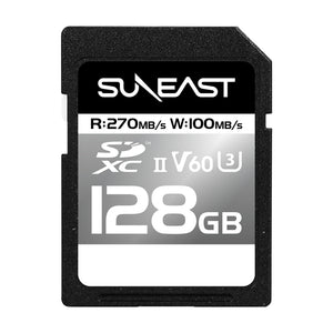 【6月発送】SUNEAST SDXCカード 【V60】128GB  UHS-II 最大270MB/s U3 4K UHD ULTIMATE PRO